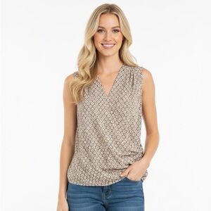 Sleeveless Asymmetrical Side Cinched Womens Top/Blouse by Chelsea28 Size Medium